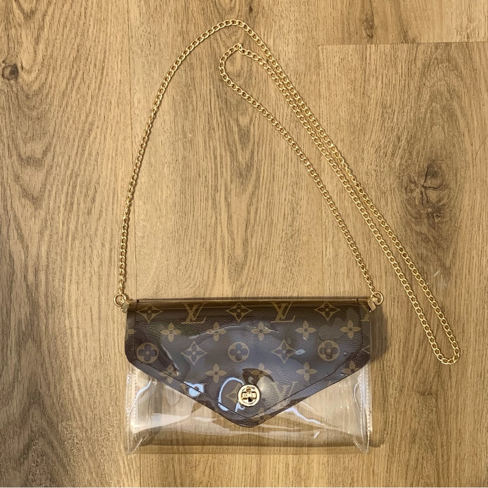 Large Crossbody Stadium Bag/ Clear Purse/ PVC Purse